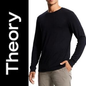 Theory Essential Tee Long Sleeve in Anemone Modal Jersey Shirt